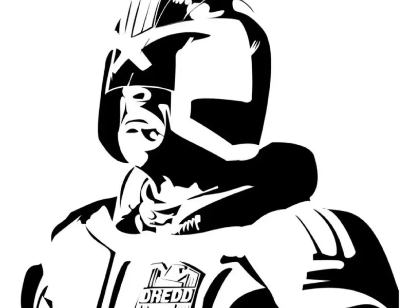 Judge Dredd stencil