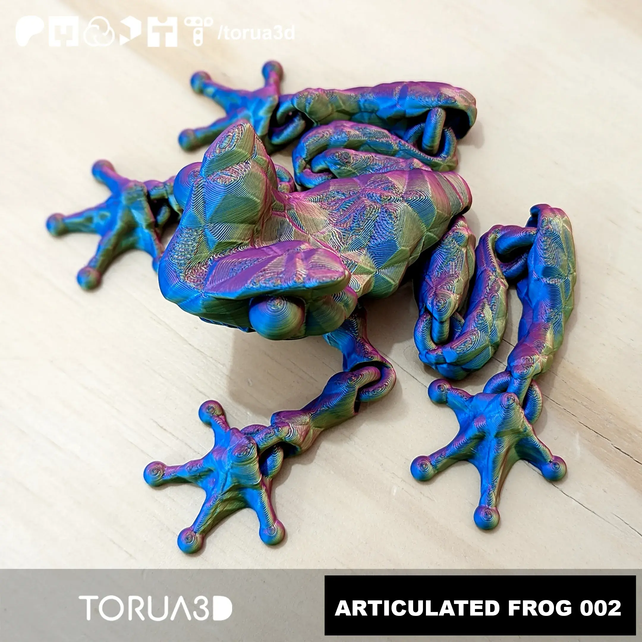 Articulated Frog 002 - Print in place - STL