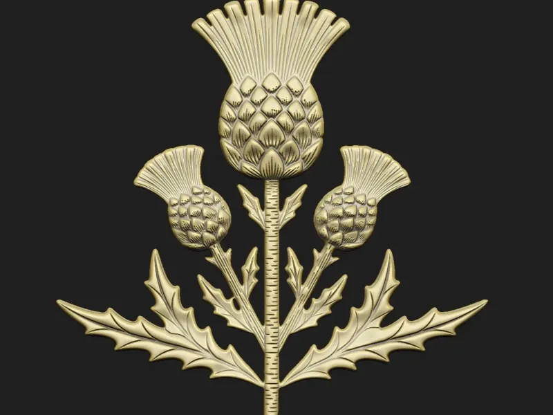 Art Thistle Scotland elegant heritage highland celtic flora