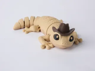 Cowboy Gecko Cute Flexi Desk Buddy