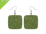 Texture Rollers for clay, Vine patterns, botanical, leaf-6