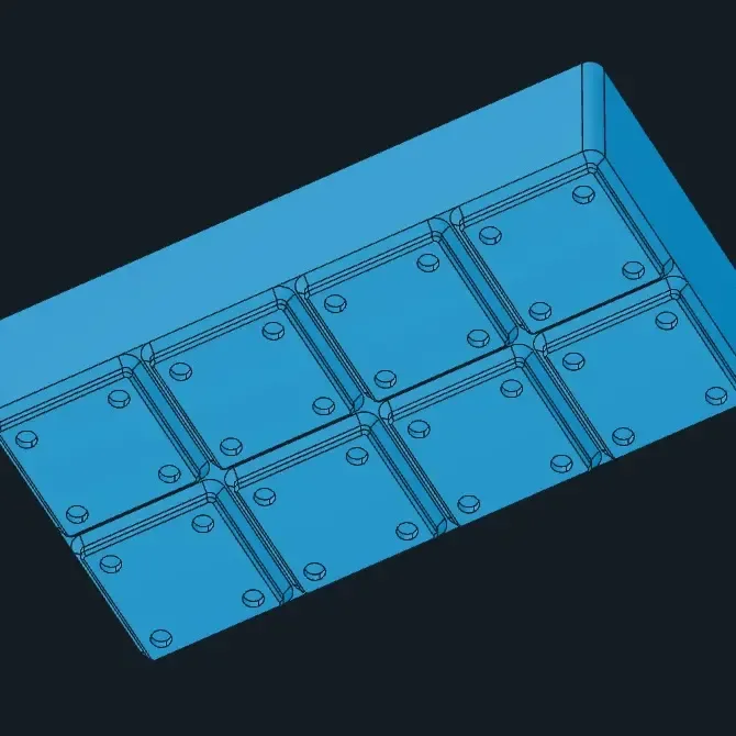 Misc. Gridfinity Bin 40mm 2x4 (4.9x2.5mm magnets)