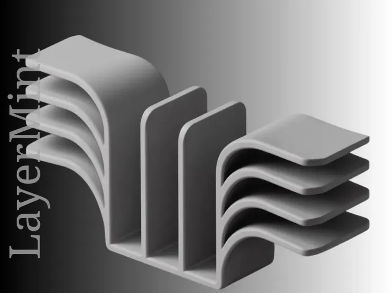 Curved Wing Organizer – Stylish 3D Printable Desk Storage