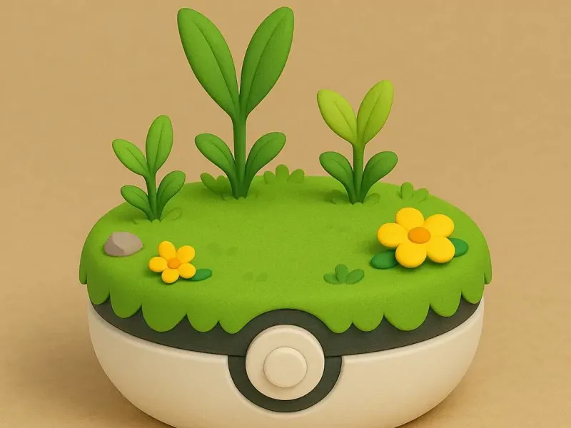 Pokemon Grass Base/stand for Chibi Pokemon models