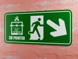 3D Printer Emergency Sign - Right Arrow Down-Right-4