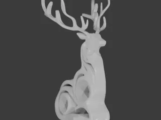Modern Deer Sculpture