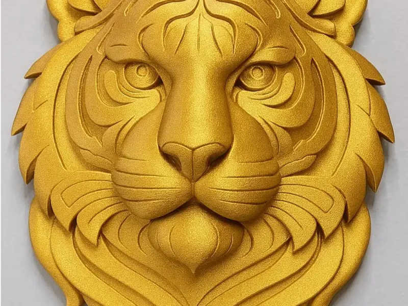 Tiger-Themed Wall Decoration