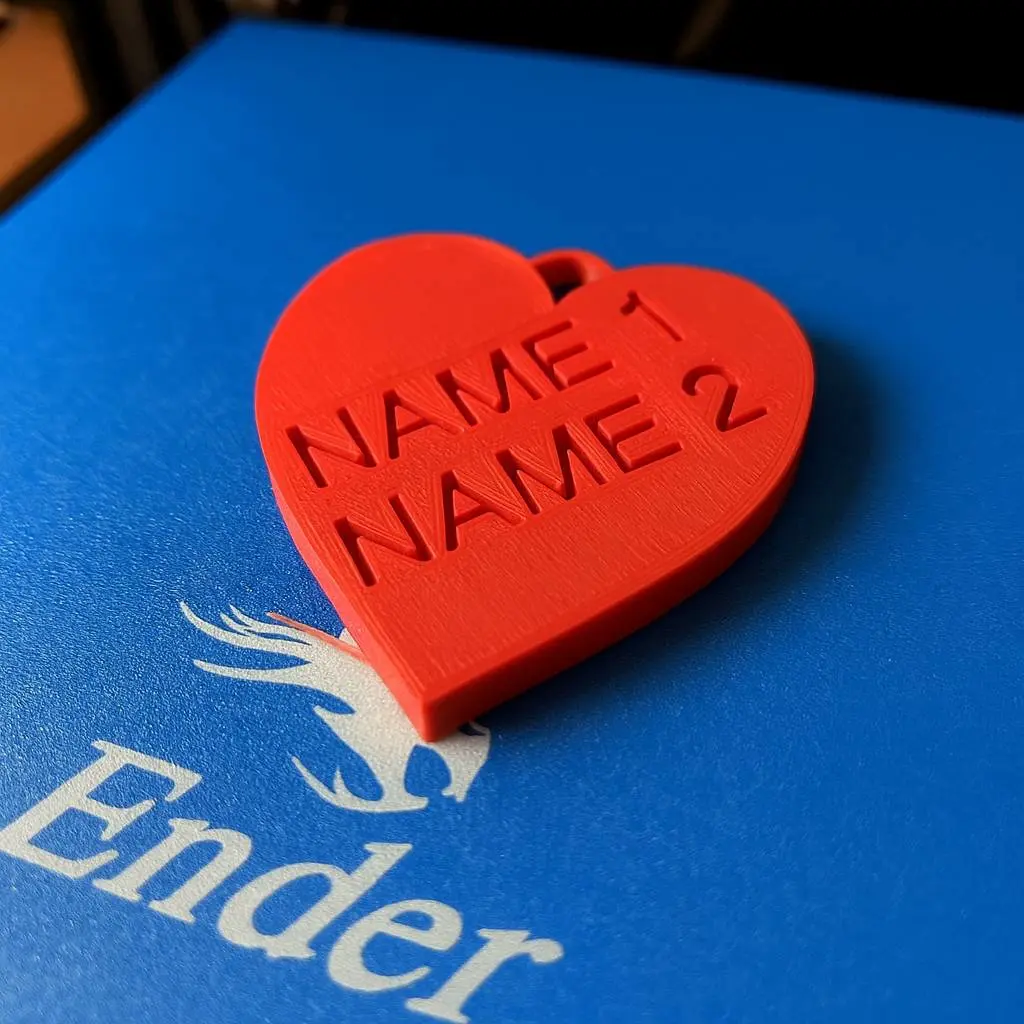 Llavero Corazón con 2 Nombres
