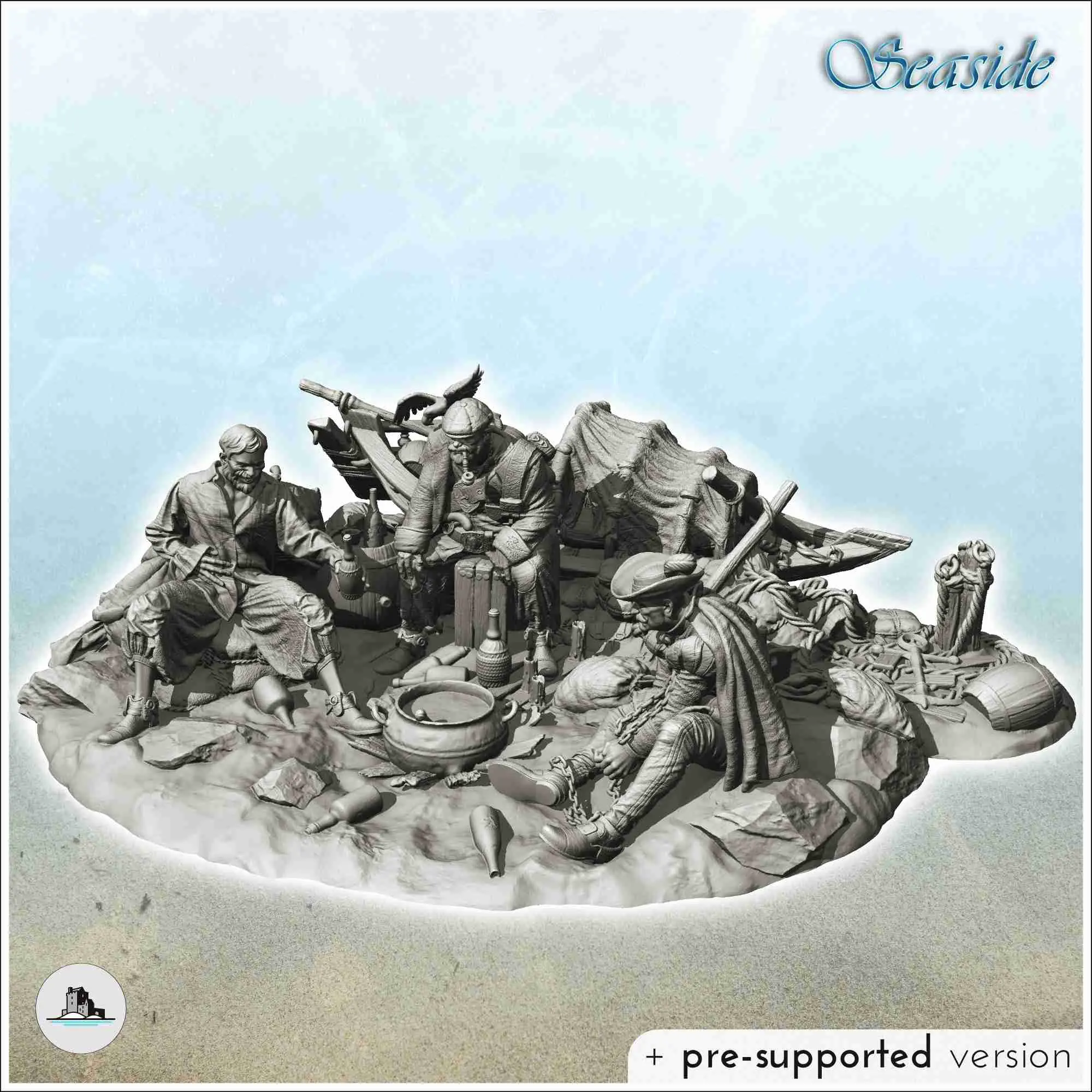 Piratenfiguren Pack Nr. 1 - Szenerie mittelalterliche Miniaturen warh