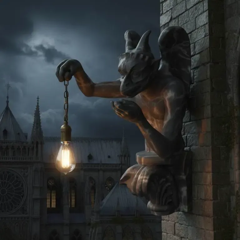gargoyle lamp holder