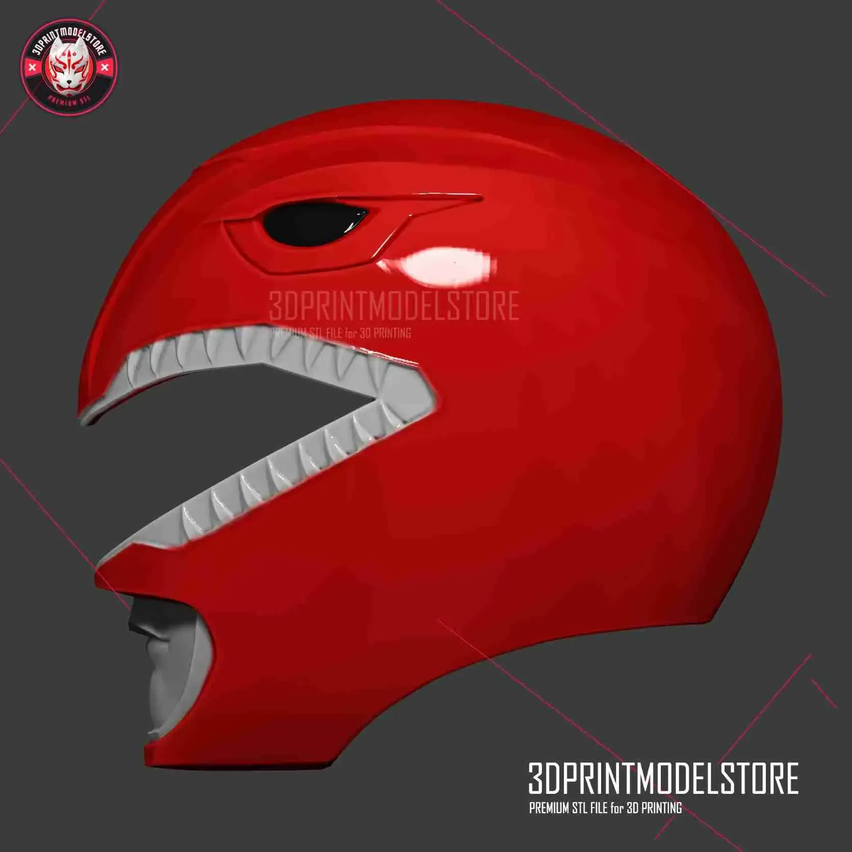 Mighty Morphin Power Ranger Cosplay Helmet - Red Ranger