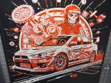 Mitsubishi Lancer Evolution VIIV2 Hueforge 200x200-1