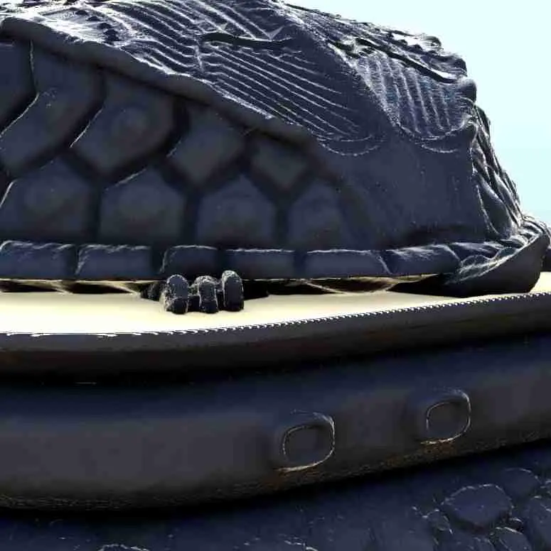 Statue einer Schildkröte auf geschnitztem Sockel 5 - Japan China Korea Vietna