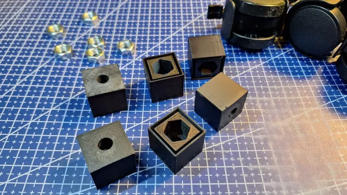 3D Printer Files | 3MF File | Furniture Caster / Foot Inserts (with M8 ...