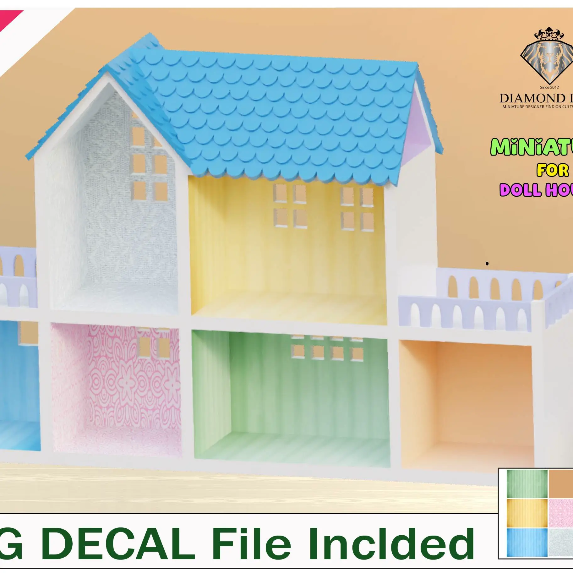 Big Doll House With Decal