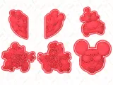Mickey Mouse Valentine cookie cutter set of 6-0
