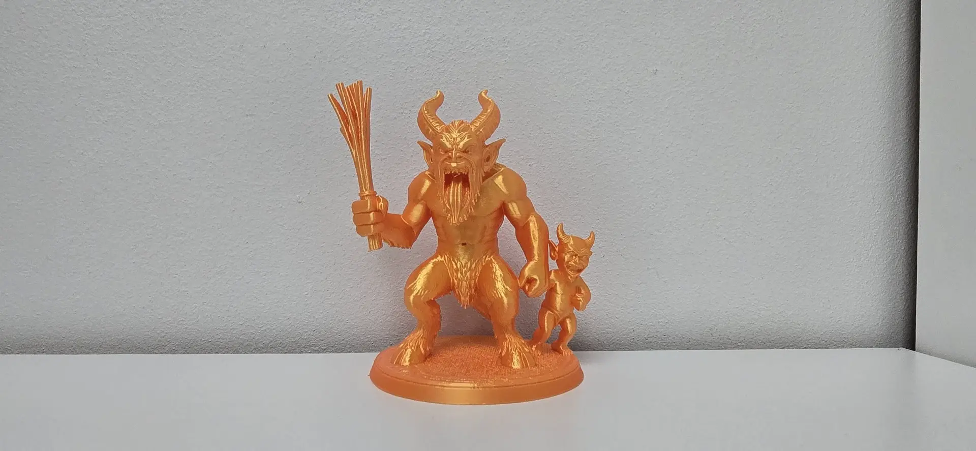 Krampus and Mini-Demon Holiday Figurine