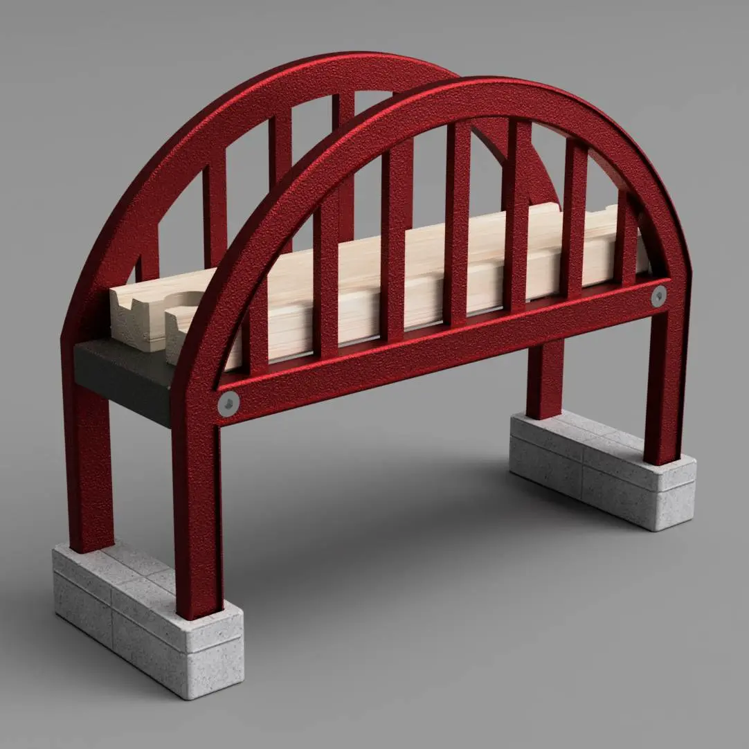 3D Printer Files | 3MF File | Railway bridge (wooden rails)