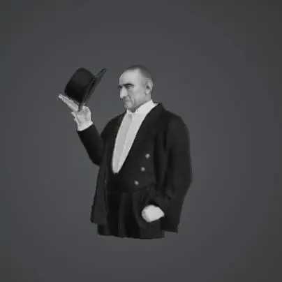 Stylized Gentleman in Suit – Minimal Figurine 3D Print