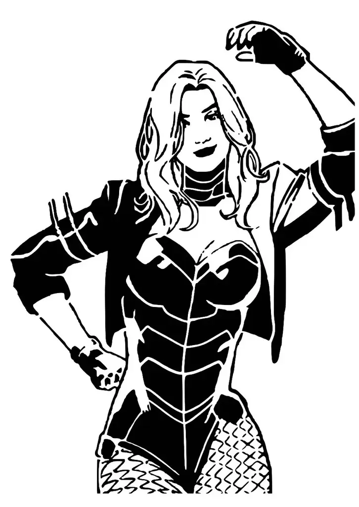 Black Canary stencil 2