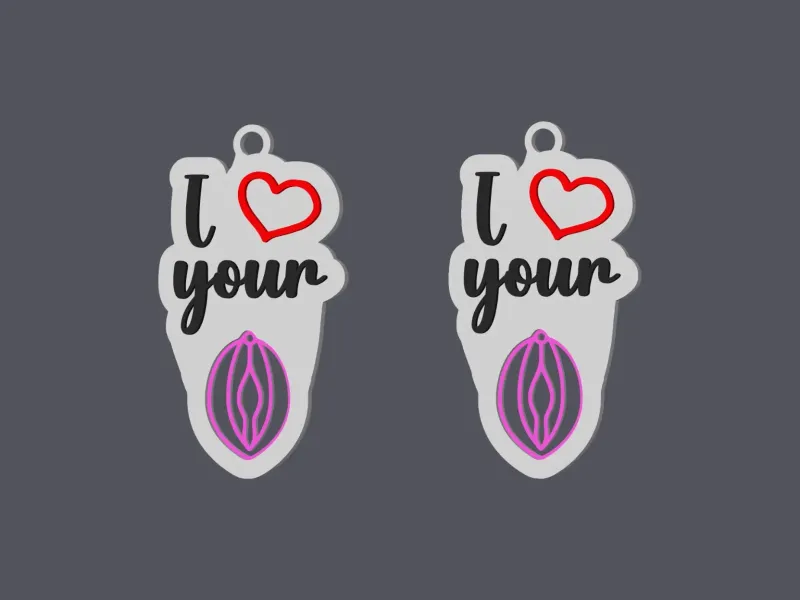 I Love Your Vagina - Earring & Pendant v2