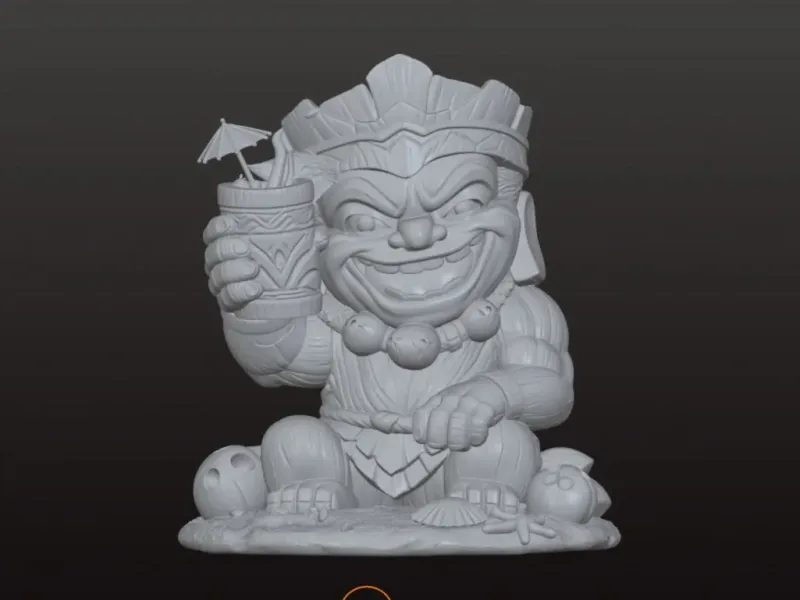 Cocktail Tiki Person 4"