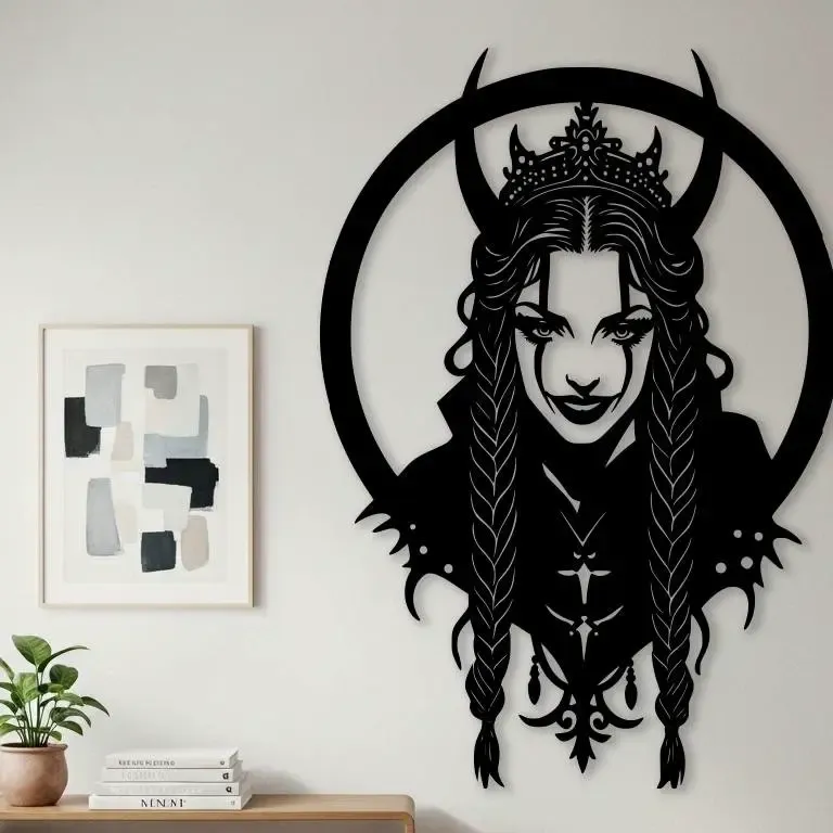 Dark Elven Queen Wall 3D Printable Art