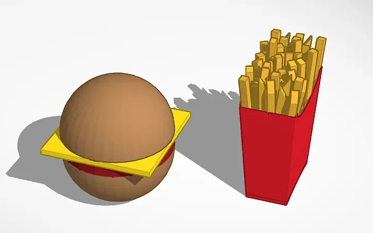 McDonolds cheese burger et frites v2