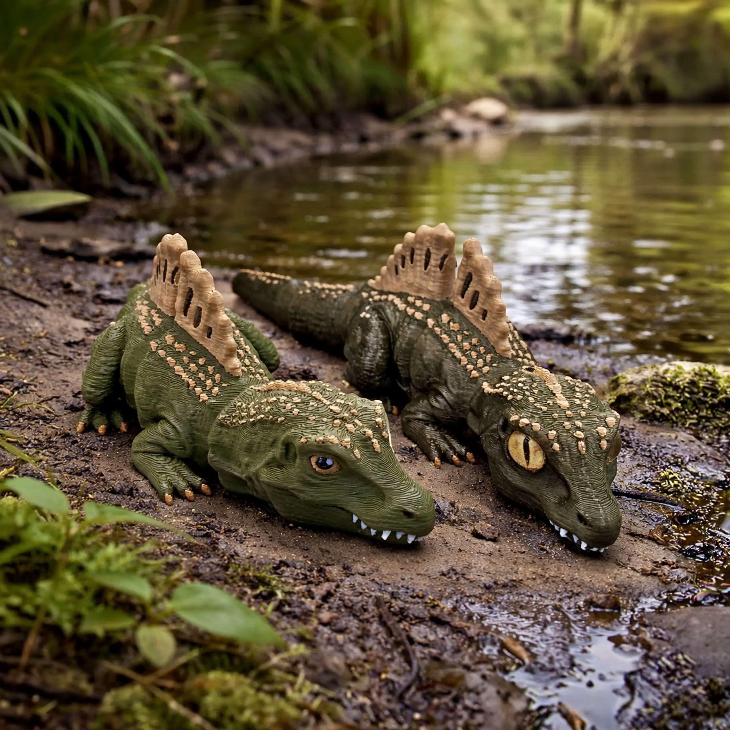 Baby Spinosaurus Dinosaur Flexi Print in Place, No Supports,