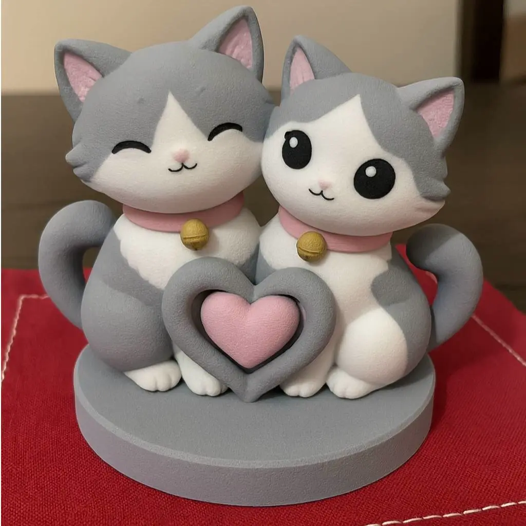 Purrfect Valentine Heart