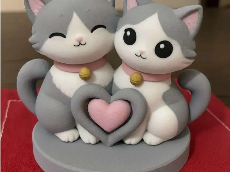 Purrfect Valentine Heart