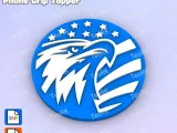 Badge Reel Topper Flat Back American eagle - Independence Da-1