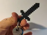 Minecraft sword keychain-1