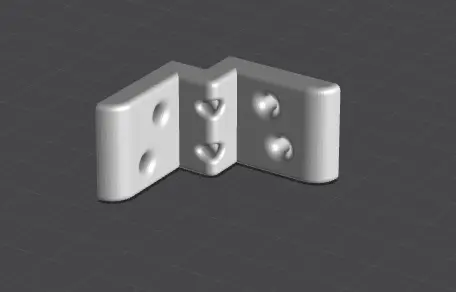 Fitting for coffee table legs 20x20mm corner 8x8mm