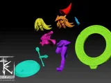 MODELLO DI STAMPA 3D DELLA RAGAZZA MAGO OSCURO YUGIOH-1