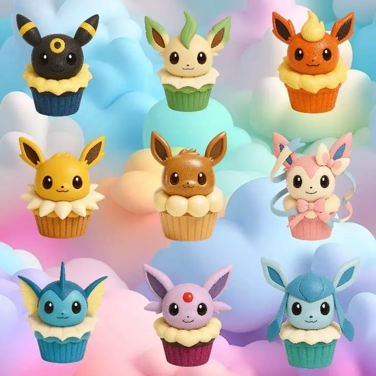 pokemon eevolutions cupcake party pack X 9