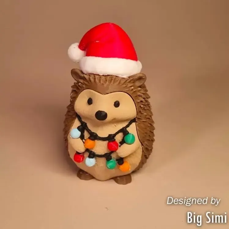 Cute Christmas Hedgehog (Assemblable)