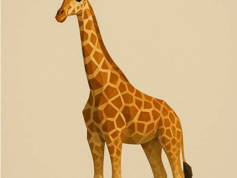 Girafa Low Poly