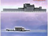 Asian passenger station with large tile building and wooden-3