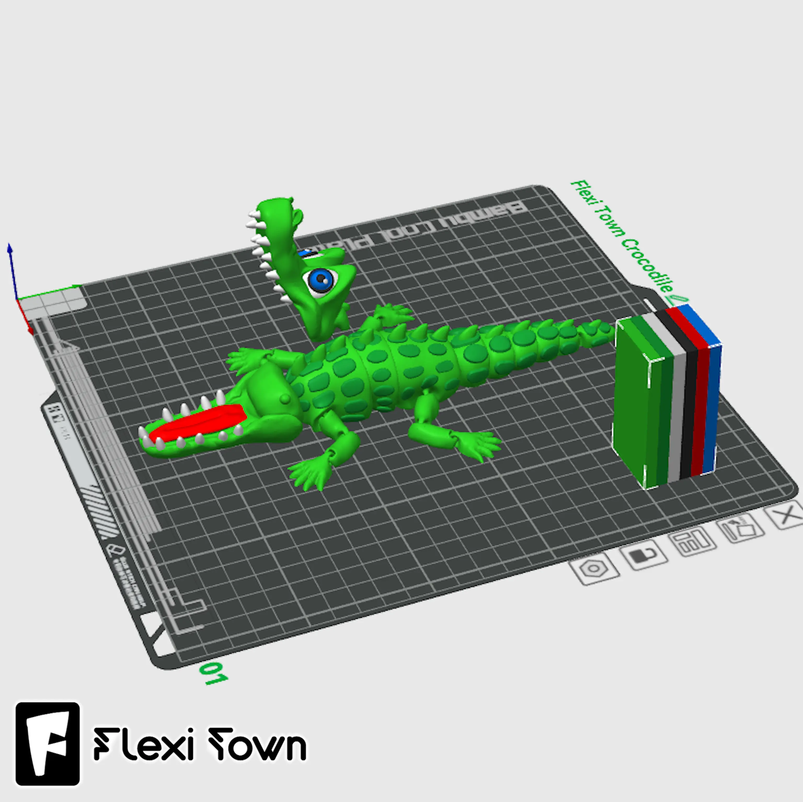 Flexi Print-in-Place Crocdile