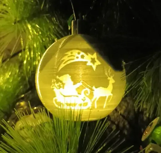 Conjunto de 7 Bolas de Navidad con Litofanía