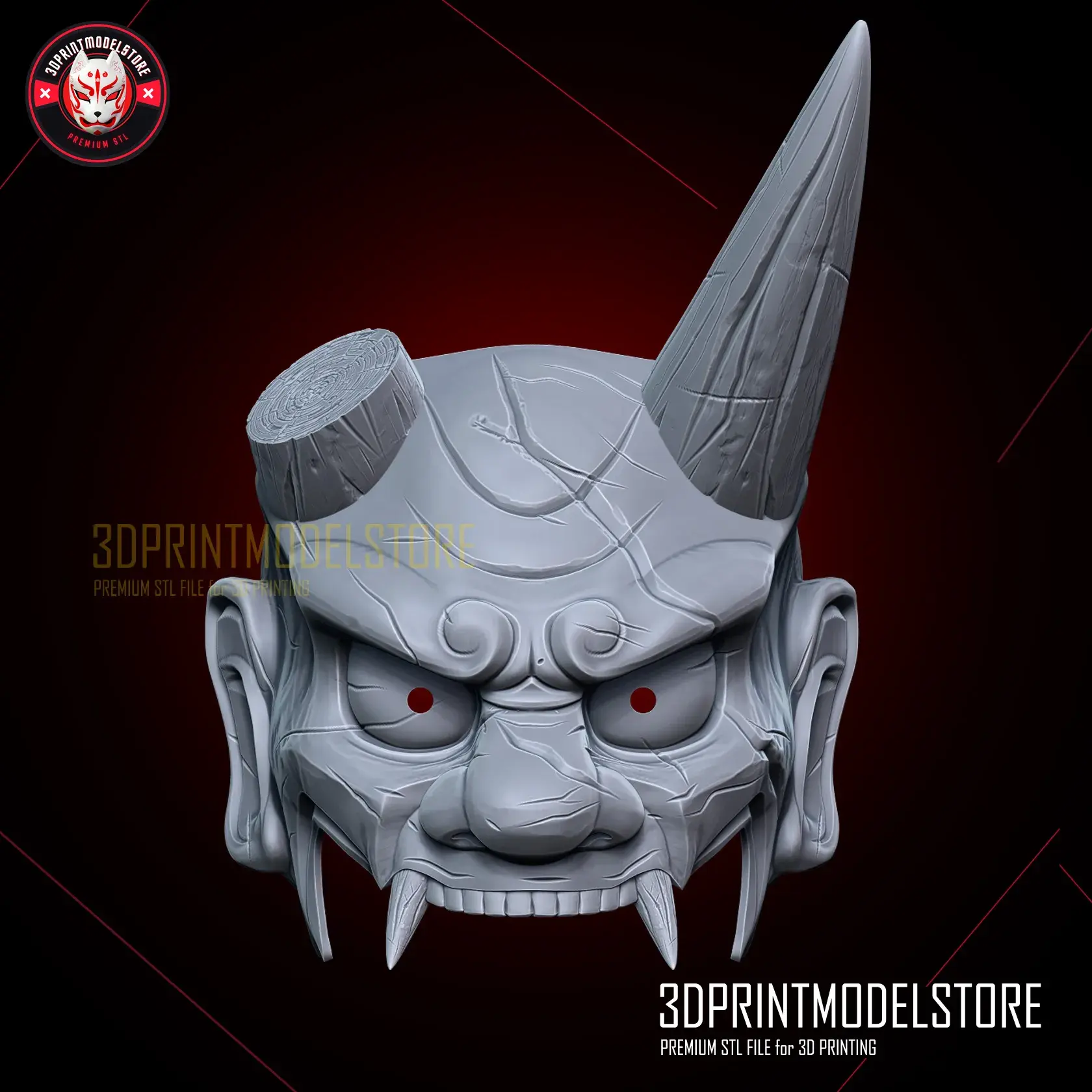 Street Fighter 6 Akuma Máscara - Oni Hannya Samurai Ghost Mask