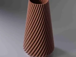 Vase 0021 B - Sharp twisted vase