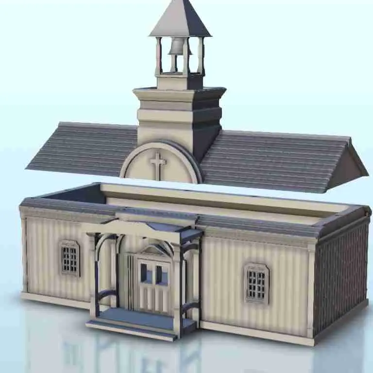 Wild West iglesia con campanario - western viejo ACW EE.UU. ci