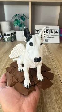 Angel Bull Terrier 3D Printable Dog with Wings