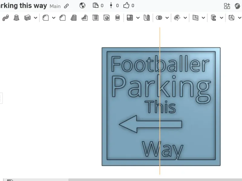 footballer parking sign