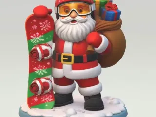 Santa the snowboarder