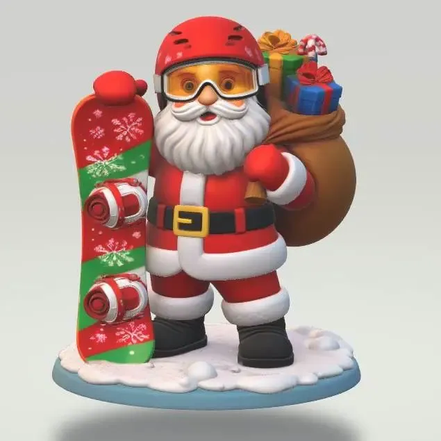 Santa the snowboarder