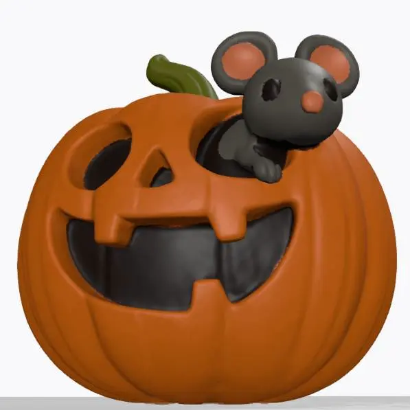 Pompoen met muisje / pumpkin with little mouse