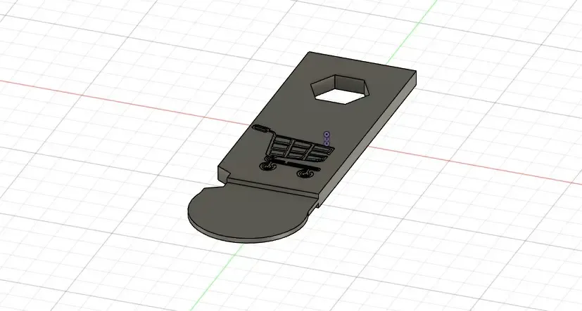 Einkaufswagen Chip Symbol mit Abrundung